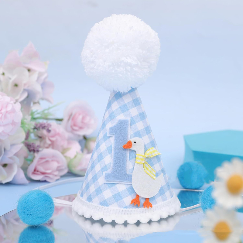 Party Hat Cone - ใหม่ Goose หมวกวันเกิด MINI หมวกสําหรับเด็กผู้ใหญ่จํานวนมงกุฎกรวยหมวกเด็กทารกสาววันเกิด PARTY