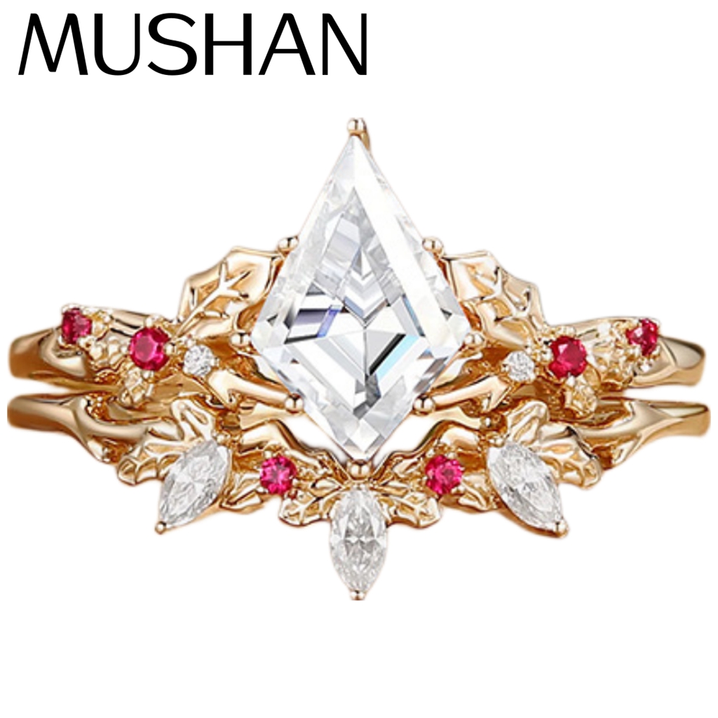 Event Suppliers - เครื่องประดับสั่งทำ MUSHAN แหวนเงินแท้ 925 ประดับโมอิสซาไนต์ สี