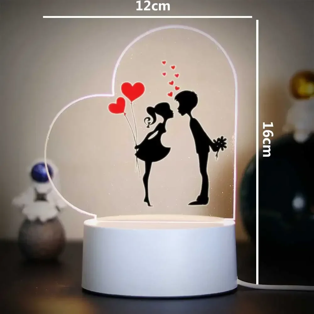 โคมไฟอะคริลิค 3D รูปหัวใจ คู่ร - Led Balloon Light บทวิจารณ์และราคา