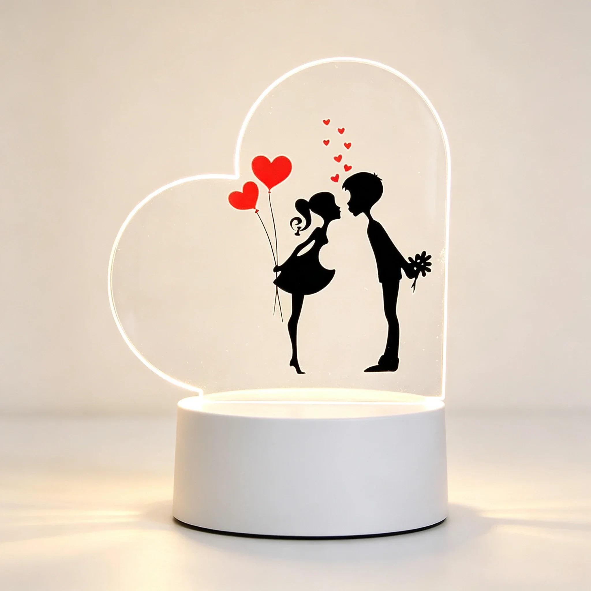 โคมไฟอะคริลิค 3D รูปหัวใจ คู่ร - Led Balloon Light บทวิจารณ์และราคา