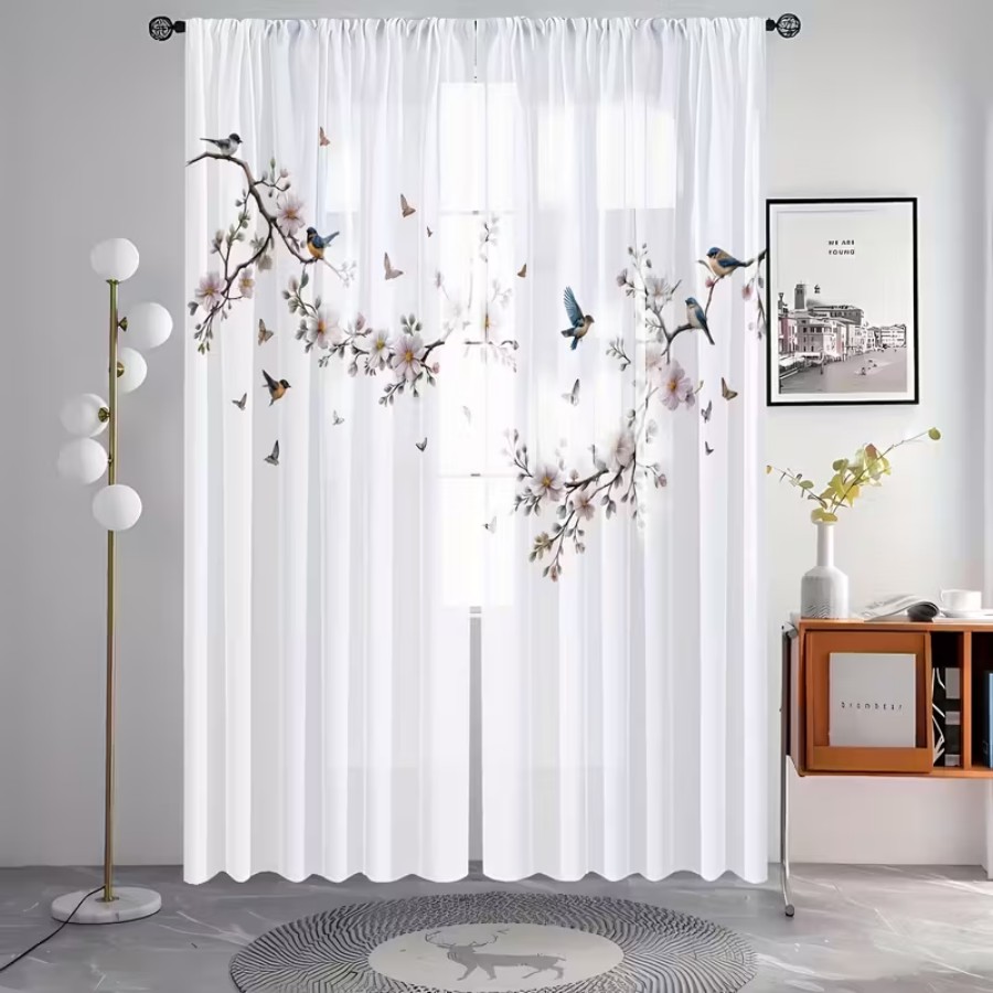 ม่านโปร่งแสงพิมพ์ลายดิจิทัล 2  - Flower Wall Panel บทวิจารณ์และราคา