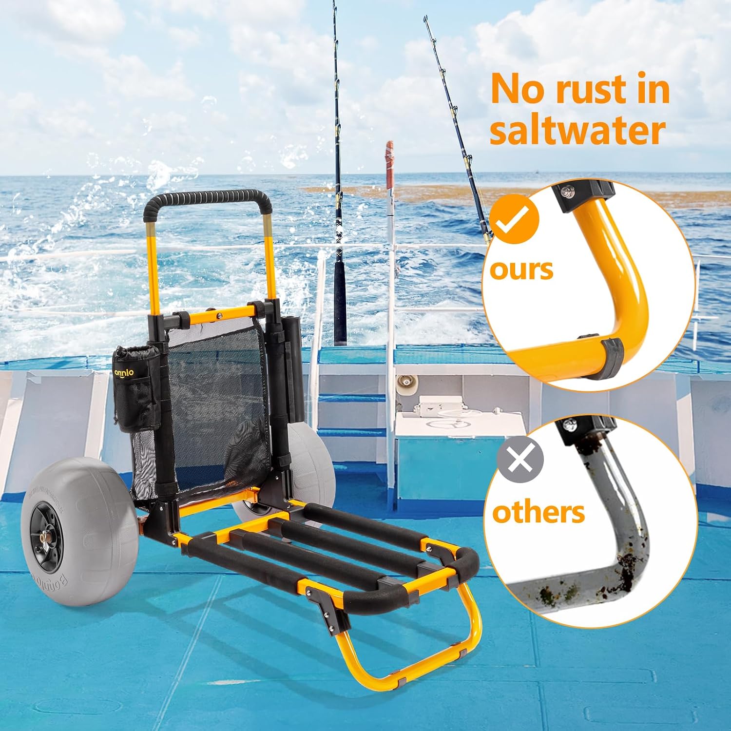 รถเข็นตกปลาชายหาด Bonnlo, รถเข - Balloon Pump Hand บทวิจารณ์และราคา