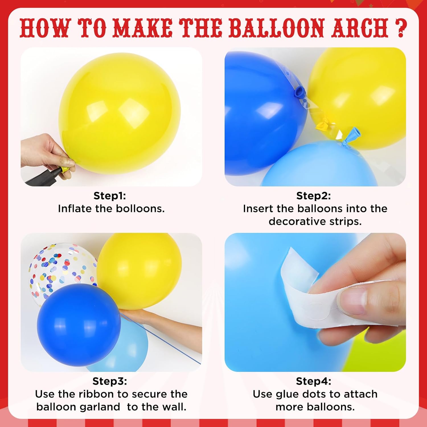 ชุดอุปกรณ์ตกแต่งซุ้มลูกโป่งสีฟ - Balloon Arch Kit บทวิจารณ์และราคา
