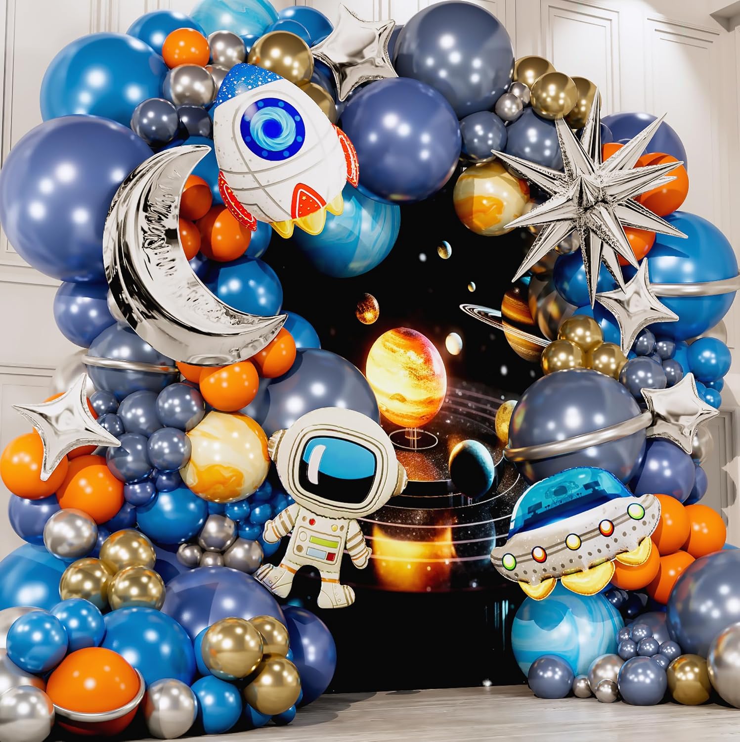 ชุดตกแต่งงานวันเกิดธีมกาแล็กซี - Balloon Arch Kit บทวิจารณ์และราคา