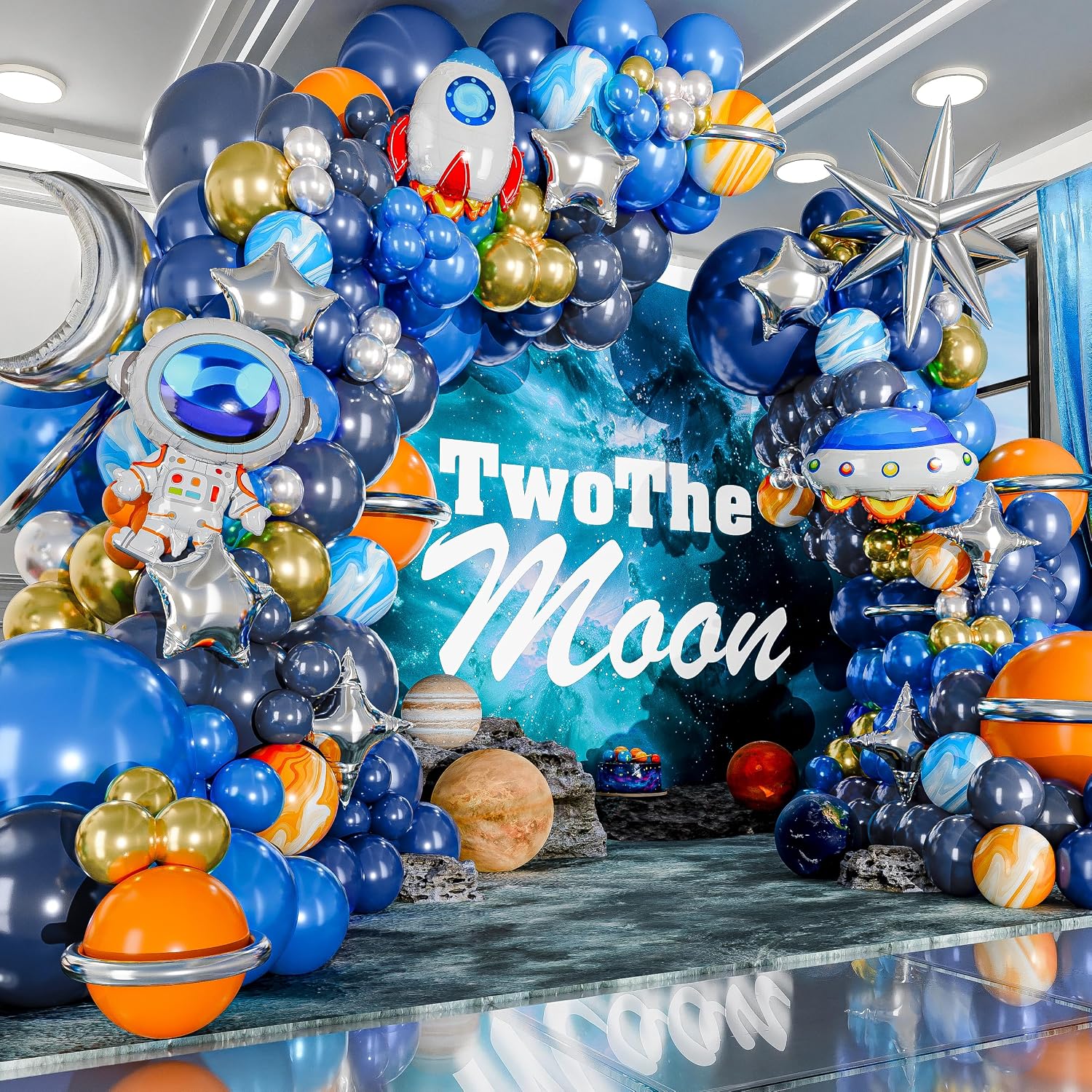ชุดตกแต่งงานวันเกิดธีมกาแล็กซี - Balloon Arch Kit บทวิจารณ์และราคา