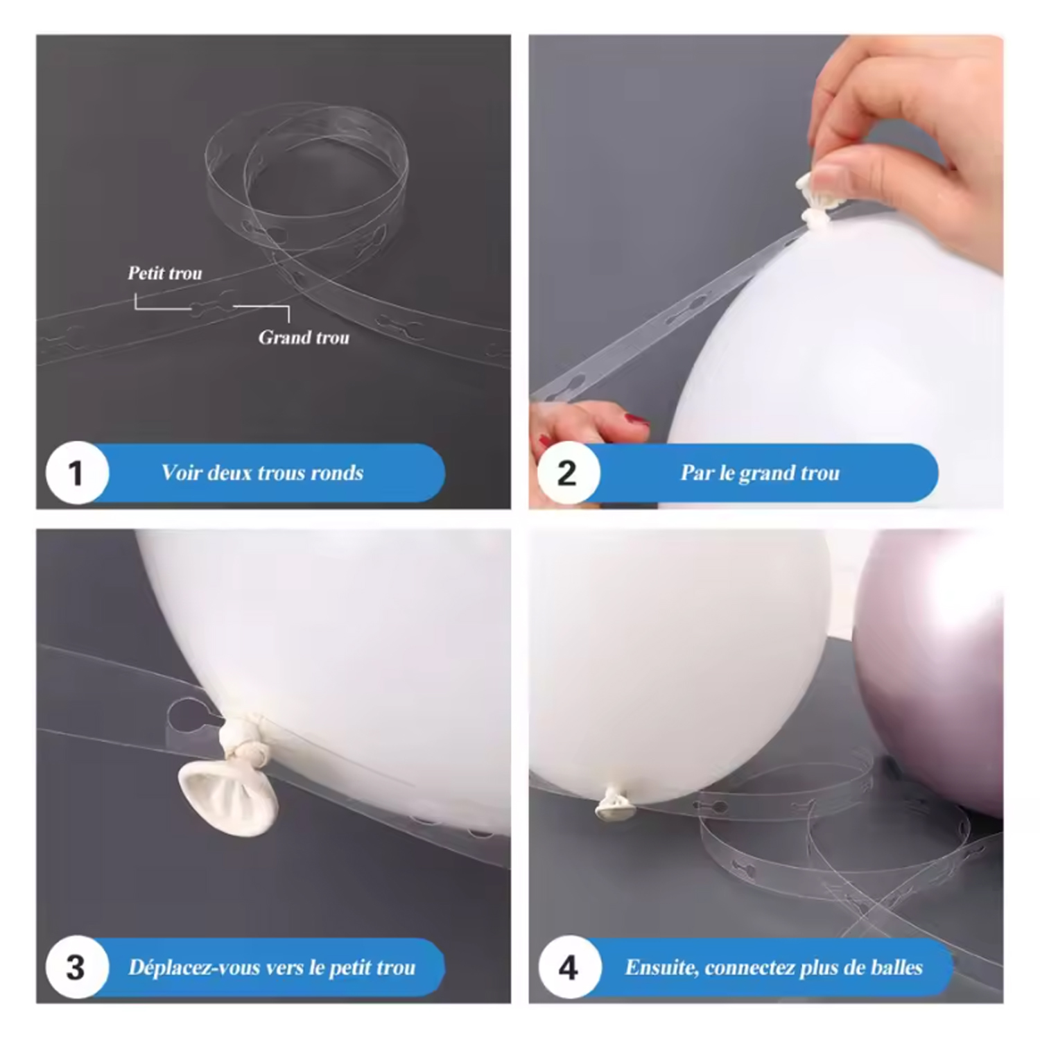 ชุดอาร์ชลูกโป่งสีฟ้าและสีขาว 1 - Balloon Arch Kit บทวิจารณ์และราคา