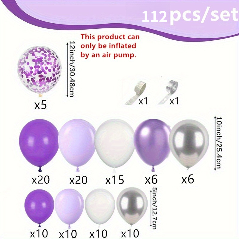 ชุดตกแต่งซุ้มลูกโป่งสีม่วงและส - Balloon Arch Kit บทวิจารณ์และราคา